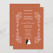 Terracotta Wedding Menu Bridge Design Menükarte (Vorne/Hinten)
