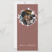 Terracotta Wedding Menu Card (Rückseite)