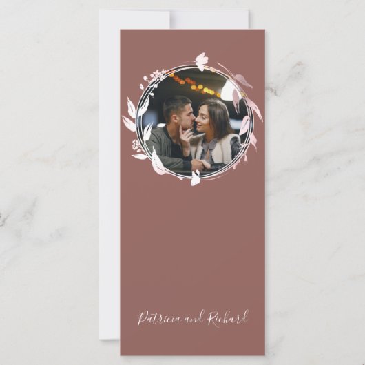 Terracotta Wedding Menu Card (Rückseite)