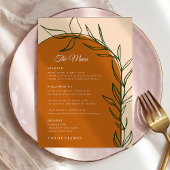 Terracotta Wedding Menu Cards Menükarte