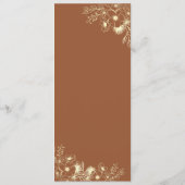 Terracotta Wedding Menu Menükarte (Rückseite)