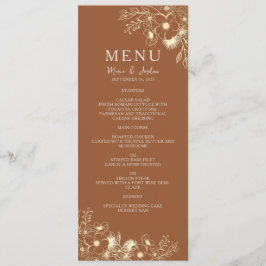 Terracotta Wedding Menu Menükarte