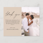 Terracotta Wedding Minimalistisch Dankeschön Karte (Vorne)