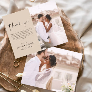 Terracotta Wedding Minimalistisch Dankeschön Karte