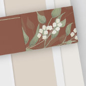 Terracotta Wedding Monogram Floral Custom Einladungsbanderole