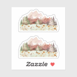 Terracotta Wedding Mountain Wildblume Aufkleber