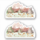 Terracotta Wedding Mountain Wildblume Aufkleber (Vorderseite)