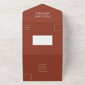 Terracotta Wedding | Orangenrost-UAWG All In One Einladung (Außenbereich)