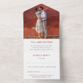 Terracotta Wedding | Orangenrost-UAWG All In One Einladung (Innen Boden)