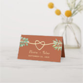 Terracotta Wedding Platzkarte (Rückseite)