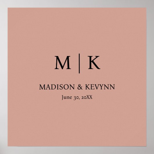 Terracotta Wedding Poster (Vorne)