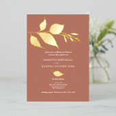 Terracotta Wedding Probe Dinner Folieneinladung (Stehend vorne)