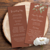 Terracotta Wedding Program Custom Programm