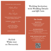 Terracotta Wedding QR Code UAWG Einladung