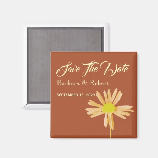 Terracotta Wedding rettet das Datum der Einladung Magnet (Vorderseite/Rückseite)