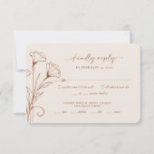 Terracotta Wedding RSVP Antwortkarte (Vorderseite)