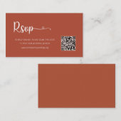 Terracotta Wedding RSVP Website Enclosure Card Begleitkarte (Vorne/Hinten)