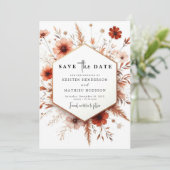 Terracotta Wedding Save The Date (Stehend Vorderseite)