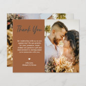 Terracotta Wedding Vielen Dank Foto Minimalistisch (Vorne/Hinten)