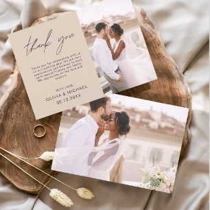 Terracotta Wedding Vielen Dank Foto Minimalistisch Dankeskarte
