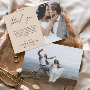 Terracotta Wedding Vielen Dank Foto Wedding Card