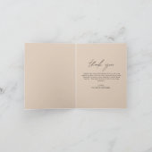 Terracotta Wedding Vielen Dank Handgeschriebenes F Dankeskarte (Innenseite)