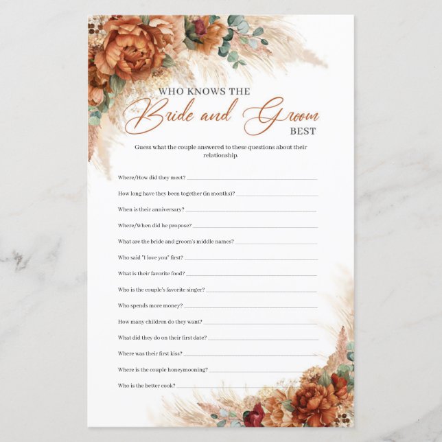 Terracotta Wer Braut und Bräutigam Beste (Vorderseite)