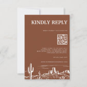 Terracotta Western Desaster UAWG Response Card RSVP Karte (Vorderseite)