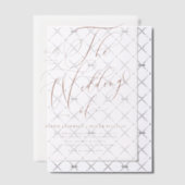 Terracotta Whimsical Calligraphy Wedding Pergament Einladungen (Versetzt (Einladung))