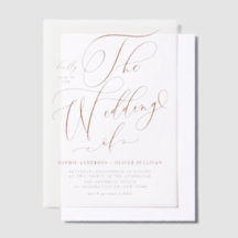 Terracotta Whimsical Calligraphy Wedding