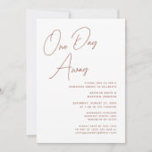 Terracotta Whimsical Script Chic Einladung (Vorderseite)