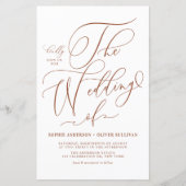 Terracotta Whimsical Script Einladung (Vorderseite)