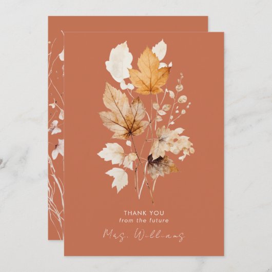 Terracotta Whispers of Fall Brautparty Danke (Vorne/Hinten)