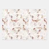Terracotta White and Ivory Blume Boho Botanical Geschenkpapier Set (Vorderseite 3)