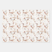 Terracotta White and Ivory Blume Boho Botanical Geschenkpapier Set (Vorderseite 2)