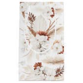 Terracotta White and Ivory Blume Boho Botanical Kleine Geschenktüte (Vorderseite)