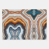 Terracotta White Black Blue Geschenkpapier Set (Vorderseite 3)