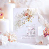 Terracotta White Blume Boho Probe Dinner Einladung