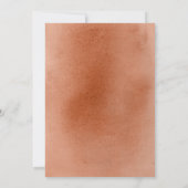 Terracotta White Blume Boho Probe Dinner Einladung (Rückseite)