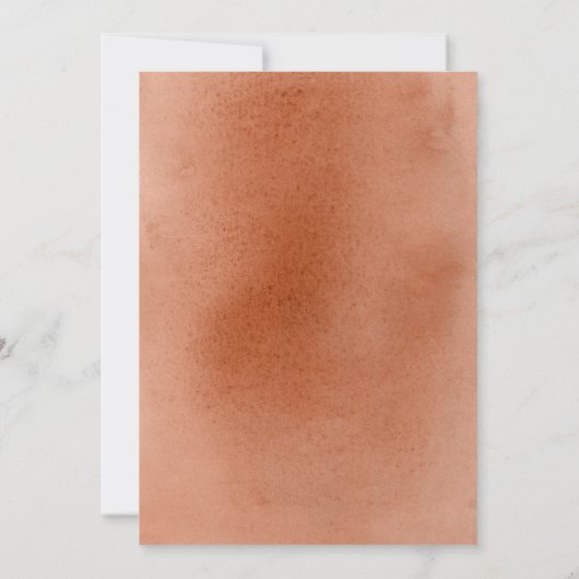 Terracotta White Blume Boho Probe Dinner Einladung (Rückseite)