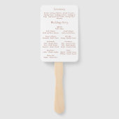 Terracotta White Bold Rustikal Modernes Floral Pro Fächer (Rückseite)