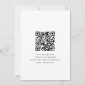 Terracotta White Brown Floral QR Code Boho Wedding Save The Date (Rückseite)