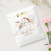 Terracotta White Ivory Blume Boho Vielen Dank Geschenktütchen (Versiegelt)