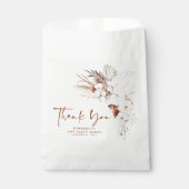 Terracotta White Ivory Blume Boho Vielen Dank Geschenktütchen (Vorderseite)