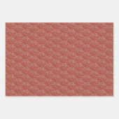 Terracotta White waves pattern Geschenkpapier Set (Vorderseite 3)