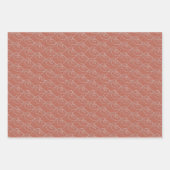 Terracotta White waves pattern Geschenkpapier Set (Vorderseite 2)