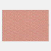 Terracotta White waves pattern Geschenkpapier Set (Vorderseite)