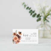 Terracotta | Wie viele Kisses Wedding Game Karten (Stehend Vorderseite)