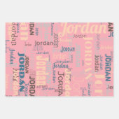 Terracotta Wiederholungsname Personalisierte Erdtö Geschenkpapier Set (Vorderseite)