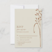Terracotta & Wild Grass Earth Tone Wedding RSVP Karte (Vorderseite)
